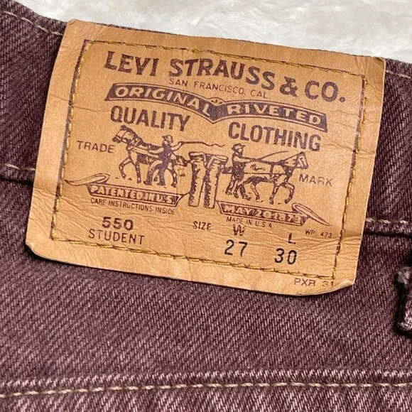 Vintage Levi's Women's Brown Student 550 Mid Rise Jeans Orange Tab Size 27 - Picture 5 of 9
